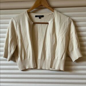 Nanette Lepore Cream Short Sleeve Cardigan